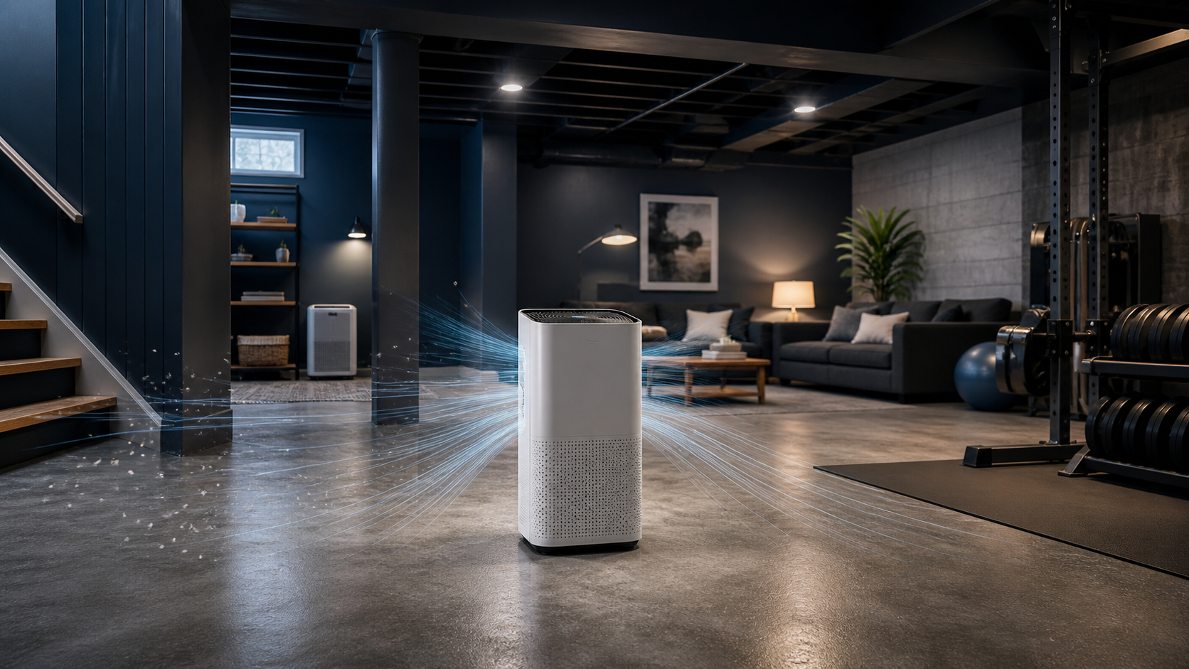 Basement air purifier