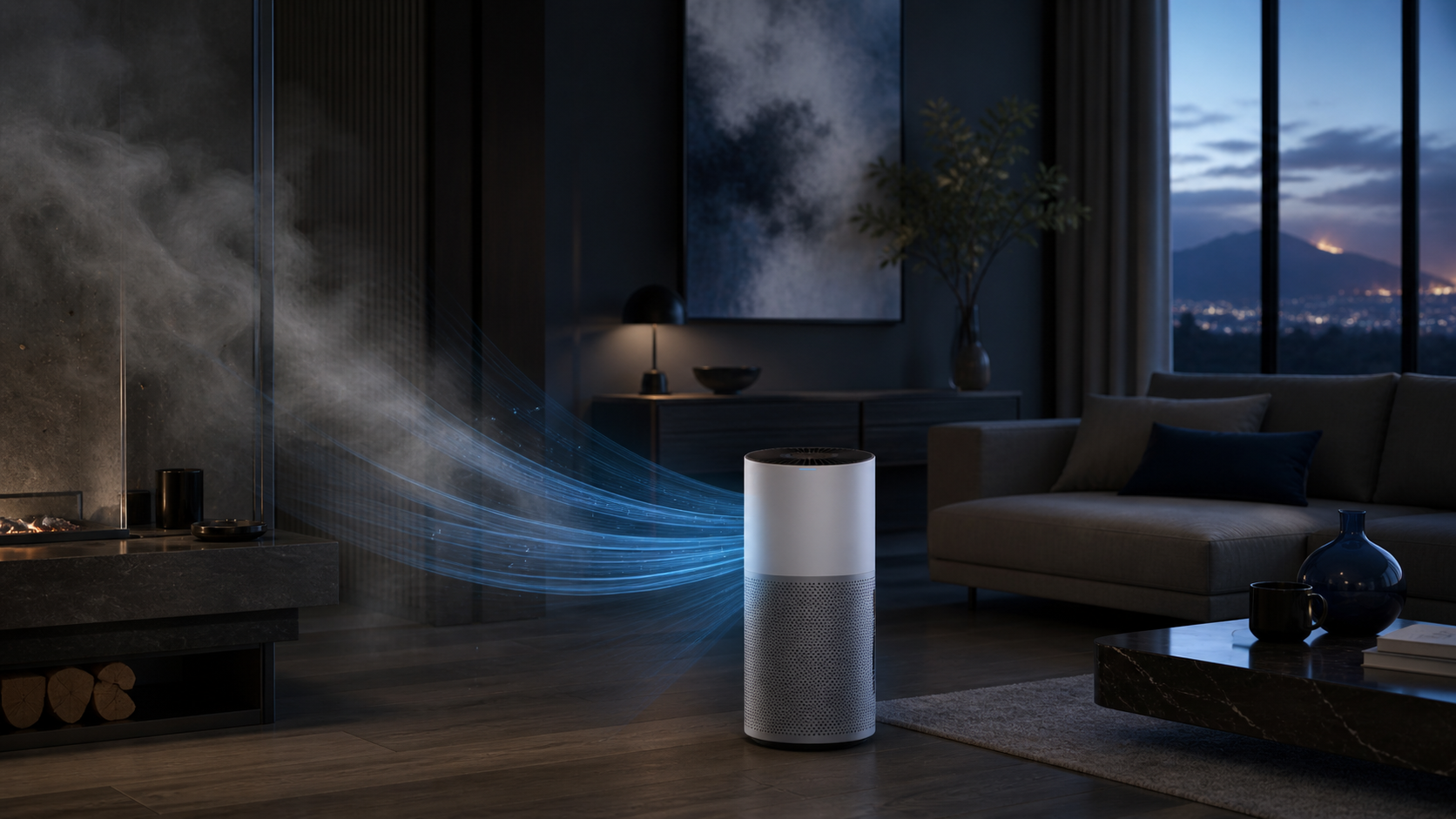 Air purifier for smoke